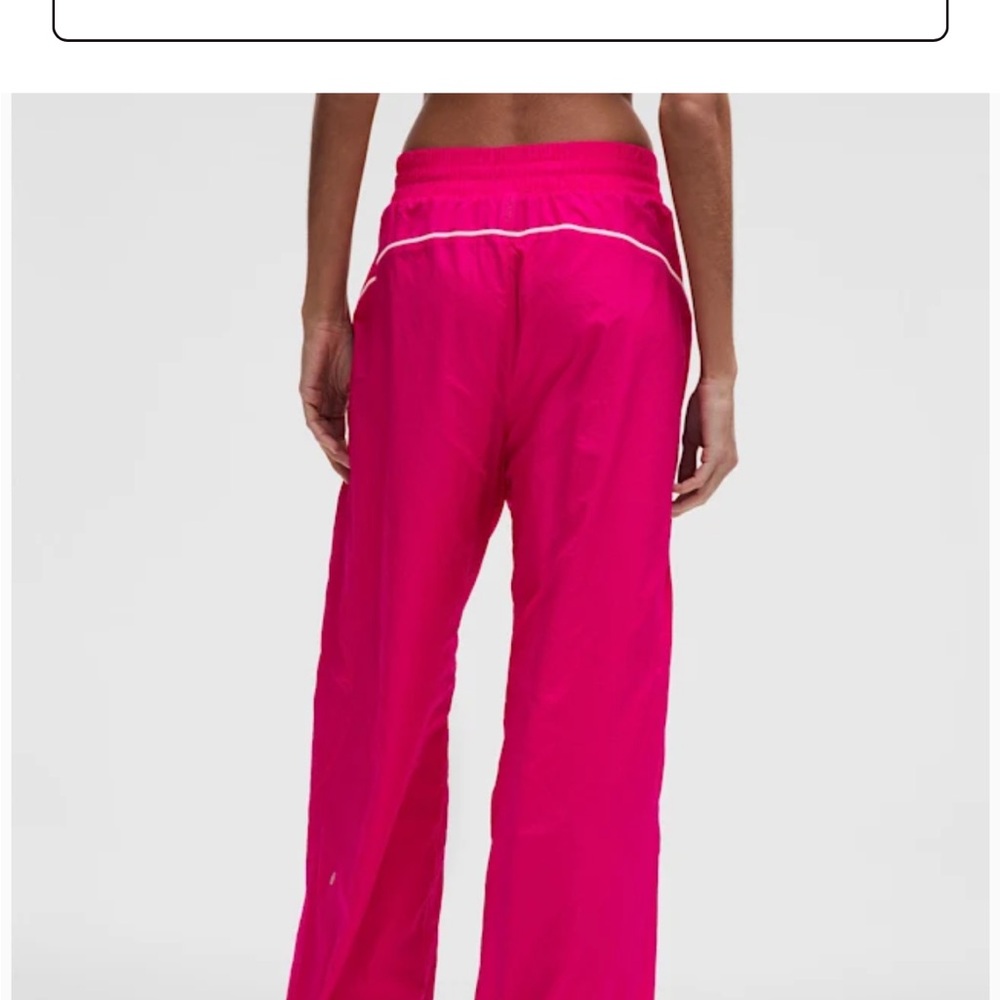 Lululemon NWT Pink Track Pants with White Piping
